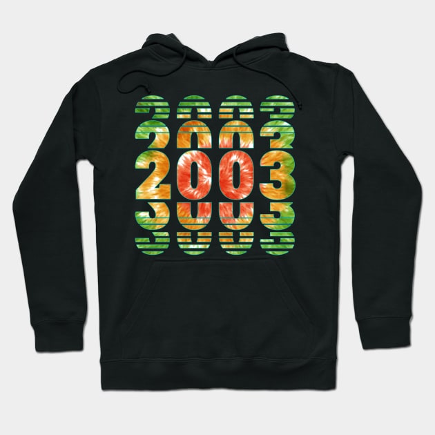 Tie Dye 2003 Birthday Hoodie by sevalyilmazardal